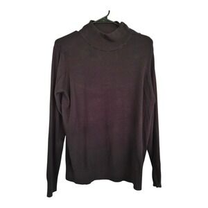 b.young Button Shoulder Mock Neck Sweater XL Black Knit Pullover NWT Soft